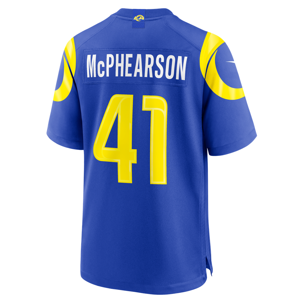 Men's Los Angeles Rams Zech McPhearson Nike Royal Team Game Jersey - Image 4