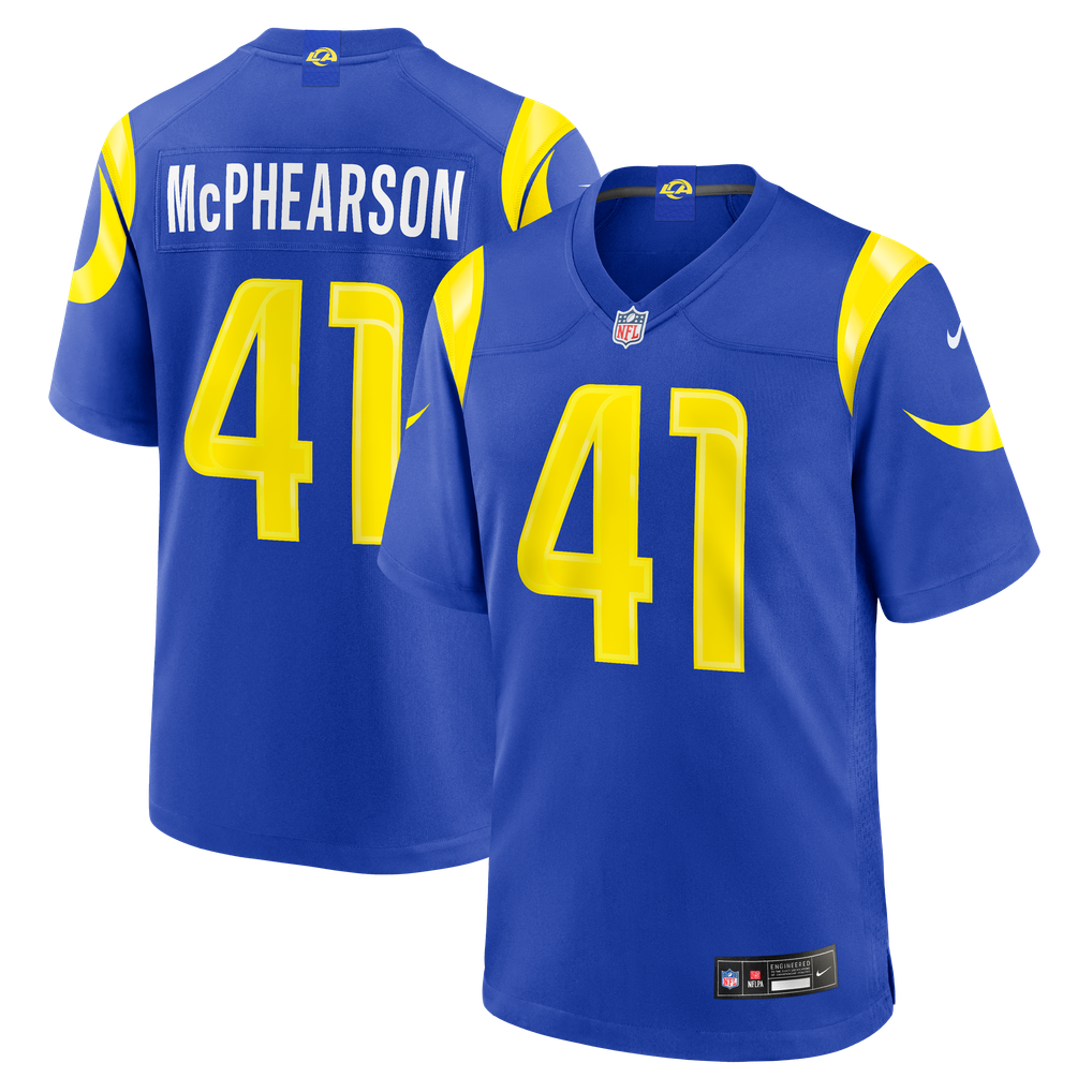 Men's Los Angeles Rams Zech McPhearson Nike Royal Team Game Jersey - Image 1