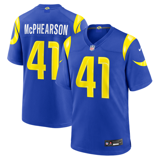 Men's Los Angeles Rams Zech McPhearson Nike Royal Team Game Jersey - Image 1
