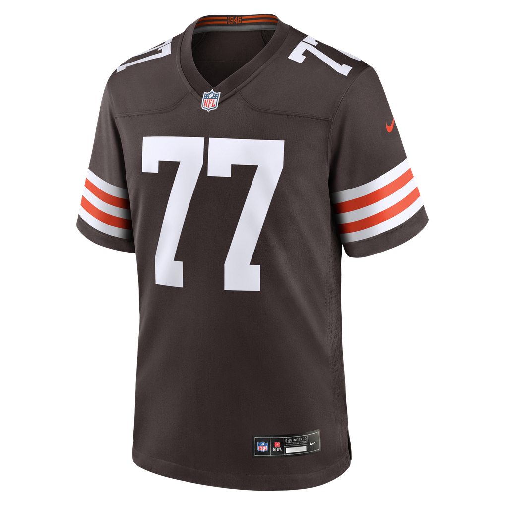 Men's Cleveland Browns Zion Johnson Nike Brown Team Game Jersey - Image 3