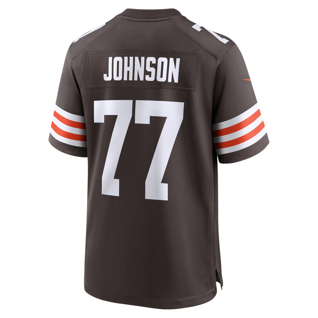 Men's Cleveland Browns Zion Johnson Nike Brown Team Game Jersey - Image 4