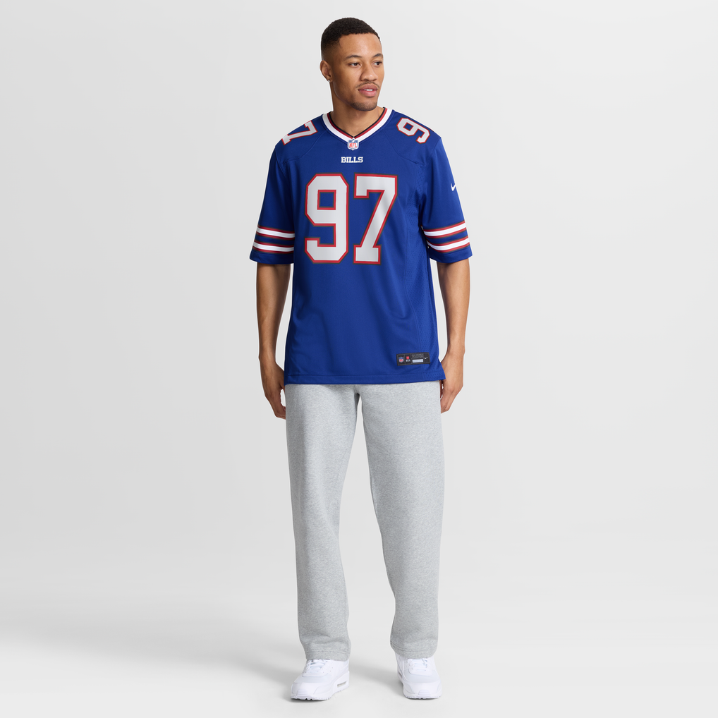 Men's Buffalo Bills Zion Logue Nike  Royal Team Game Jersey - Image 5