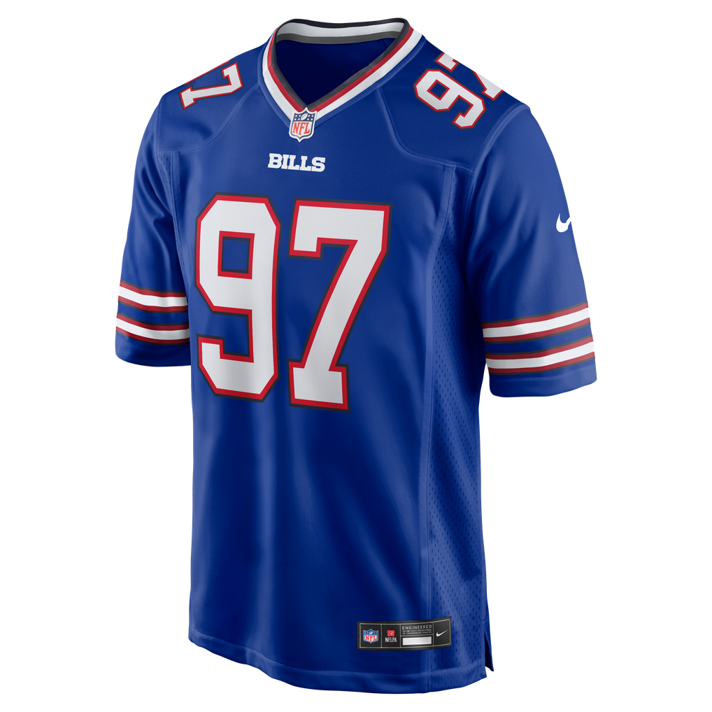 Men's Buffalo Bills Zion Logue Nike  Royal Team Game Jersey - Image 3