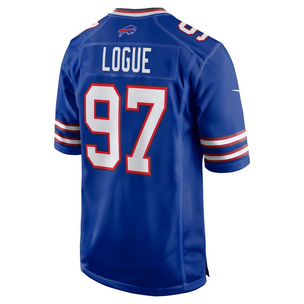 Men's Buffalo Bills Zion Logue Nike  Royal Team Game Jersey - Image 4