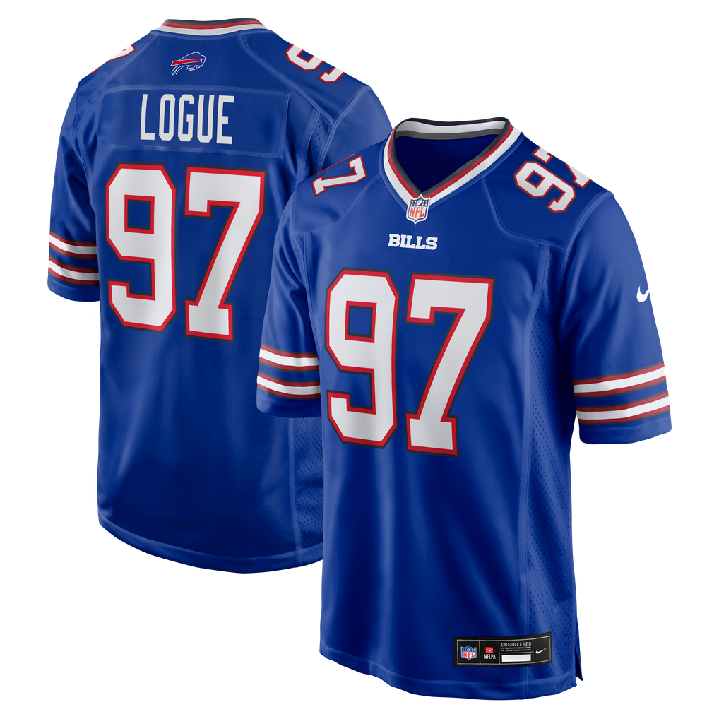 Men's Buffalo Bills Zion Logue Nike  Royal Team Game Jersey - Image 1