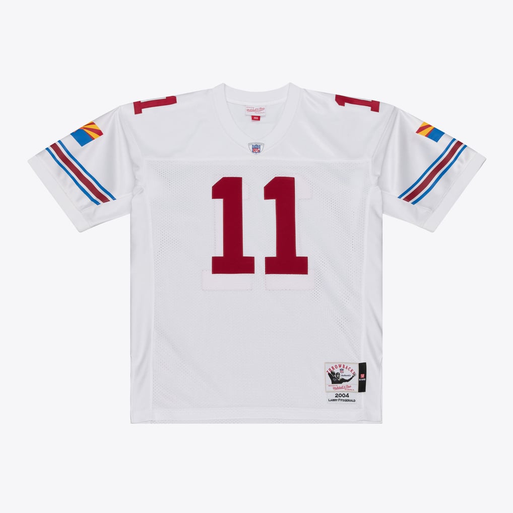  Arizona Cardinals Larry Fitzgerald Mitchell & Ness White Big & Tall 2004 Legacy Retired Player Jersey - Image 3