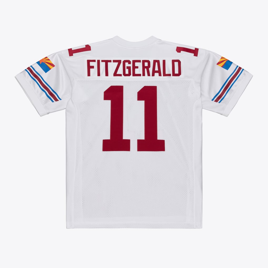  Arizona Cardinals Larry Fitzgerald Mitchell & Ness White Big & Tall 2004 Legacy Retired Player Jersey - Image 4