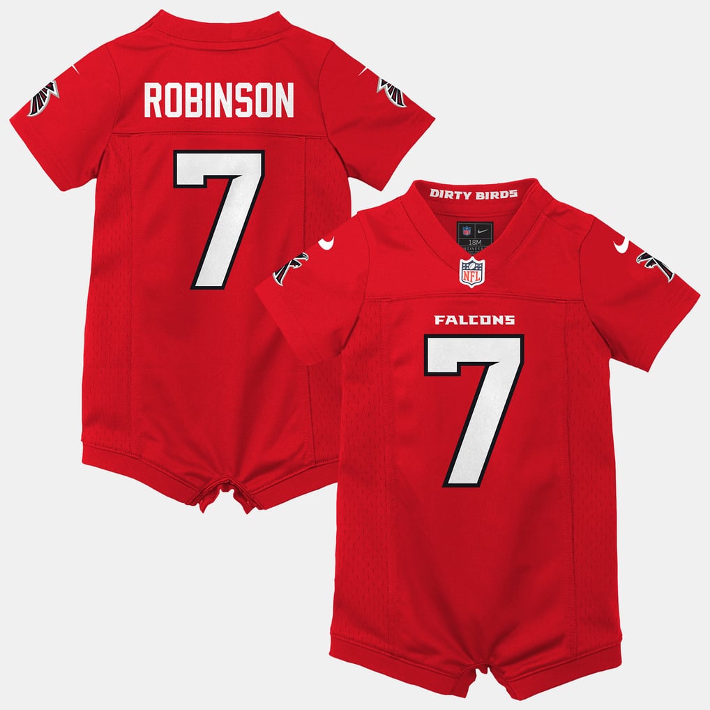Newborn Atlanta Falcons Bijan Robinson Nike Red Romper Game Jersey