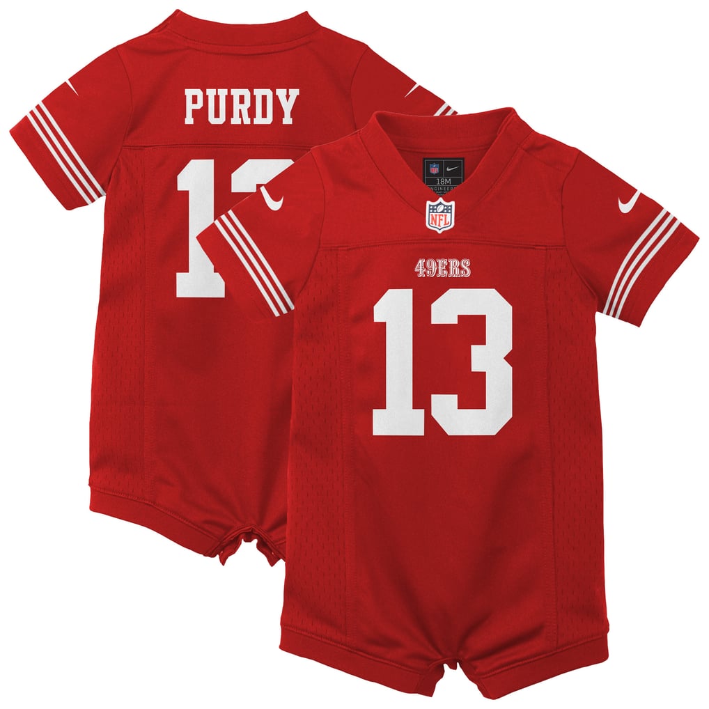 Newborn San Francisco 49ers Brock Purdy Nike Scarlet Romper Game Jersey - Image 2