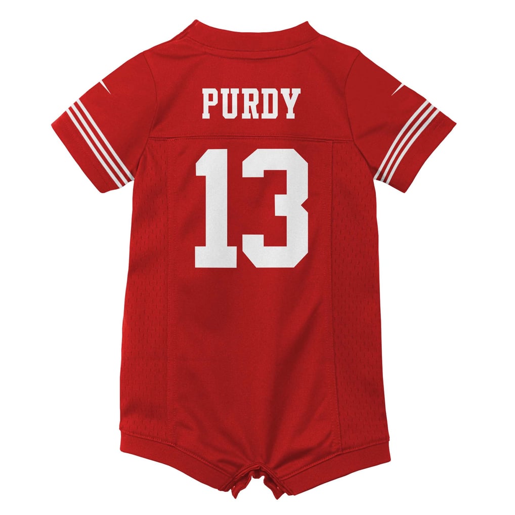 Newborn San Francisco 49ers Brock Purdy Nike Scarlet Romper Game Jersey - Image 4