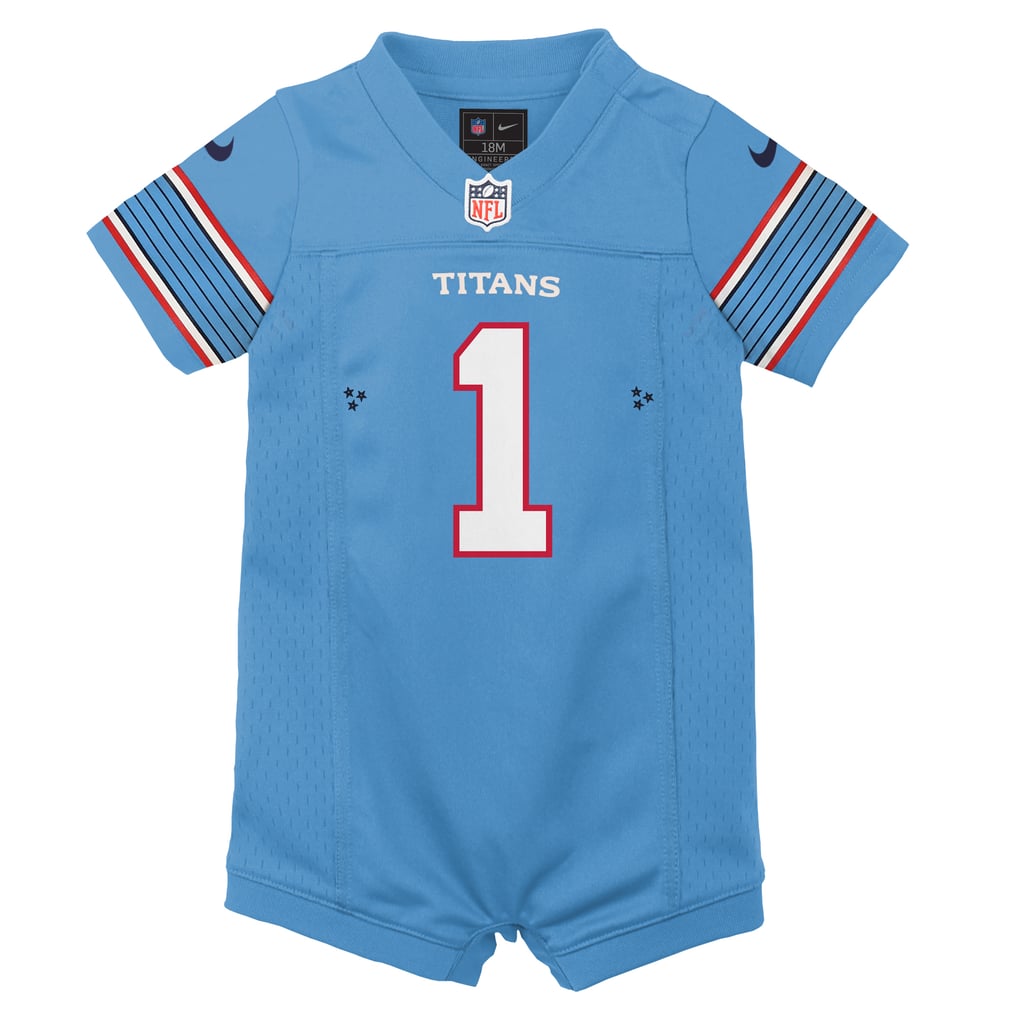 Newborn Tennessee Titans Cameron Ward Nike Blue Romper Game Jersey - Image 3