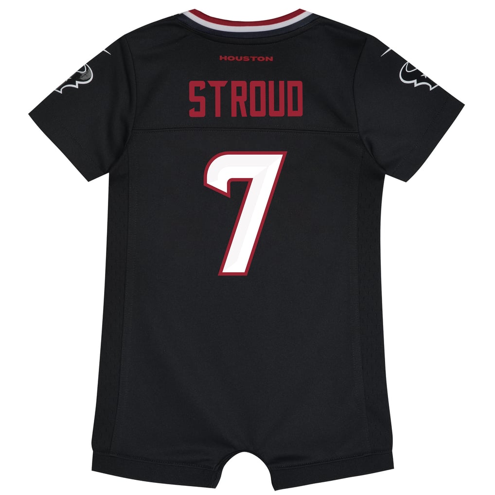 Newborn Houston Texans C.J. Stroud Nike Navy Romper Game Jersey - Image 4