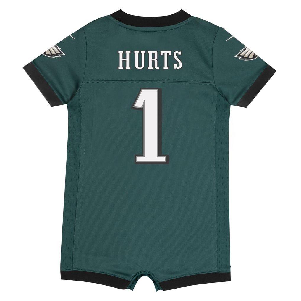 Newborn Philadelphia Eagles Jalen Hurts Nike Midnight Green Romper Game Jersey - Image 4