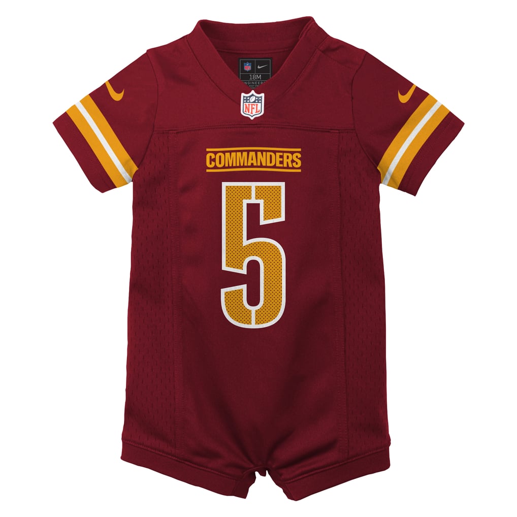Newborn Washington Commanders Jayden Daniels Nike Burgundy Romper Game Jersey - Image 3