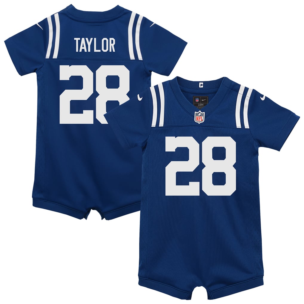 Newborn Indianapolis Colts Jonathan Taylor Nike Royal Romper Game Jersey - Image 1