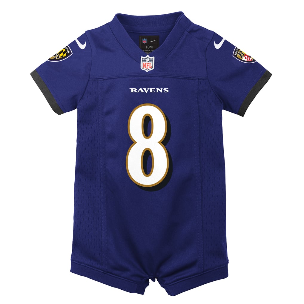 Newborn Baltimore Ravens Lamar Jackson Nike Purple Romper Game Jersey