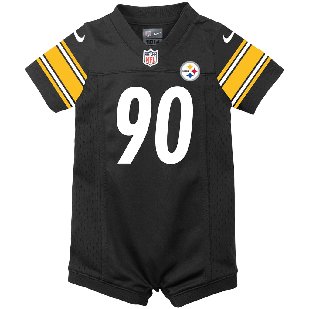 Newborn Pittsburgh Steelers T.J. Watt Nike Black Romper Game Jersey - Image 3