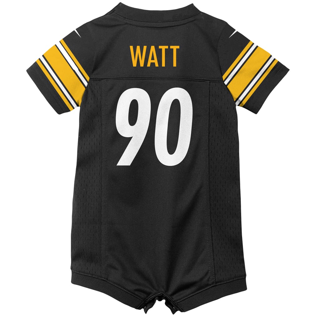 Newborn Pittsburgh Steelers T.J. Watt Nike Black Romper Game Jersey - Image 4