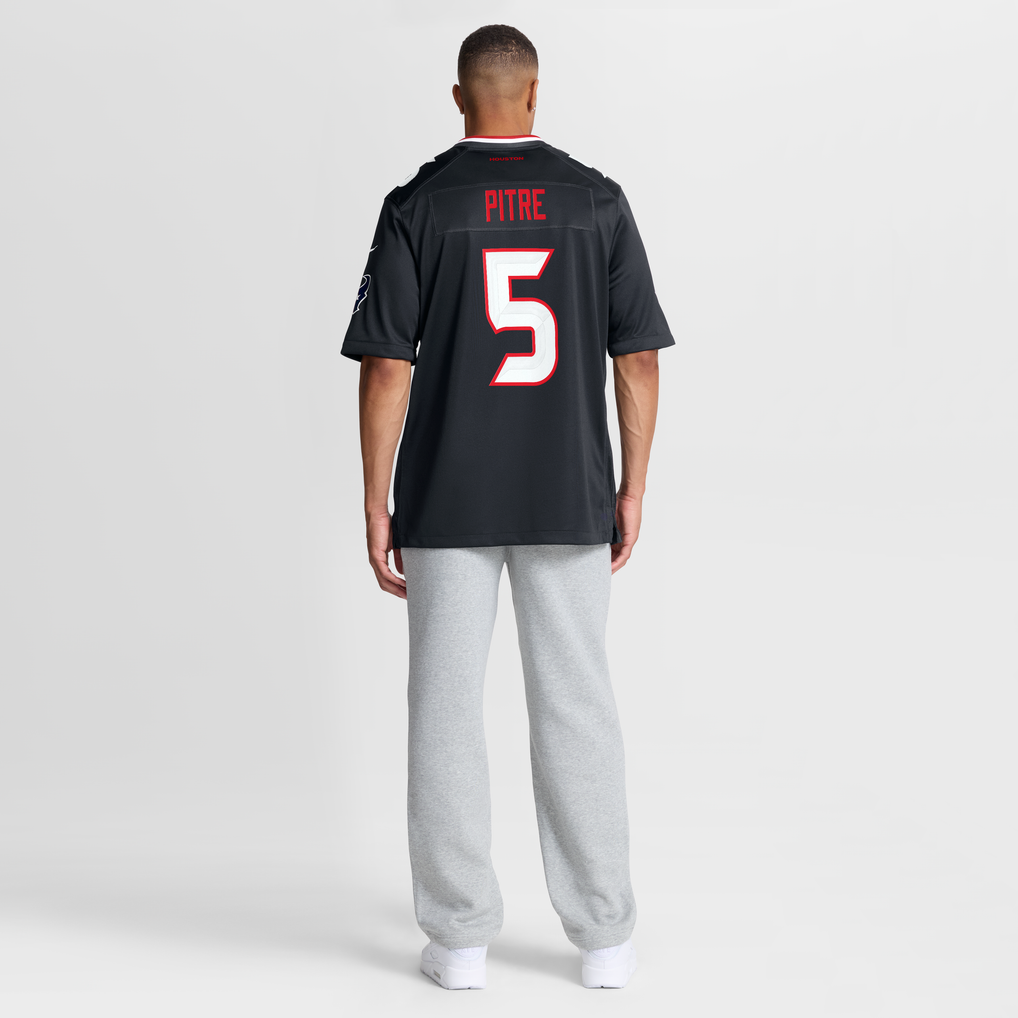 Men's Houston Texans Jalen Pitre Nike Navy Game Jersey - Image 9