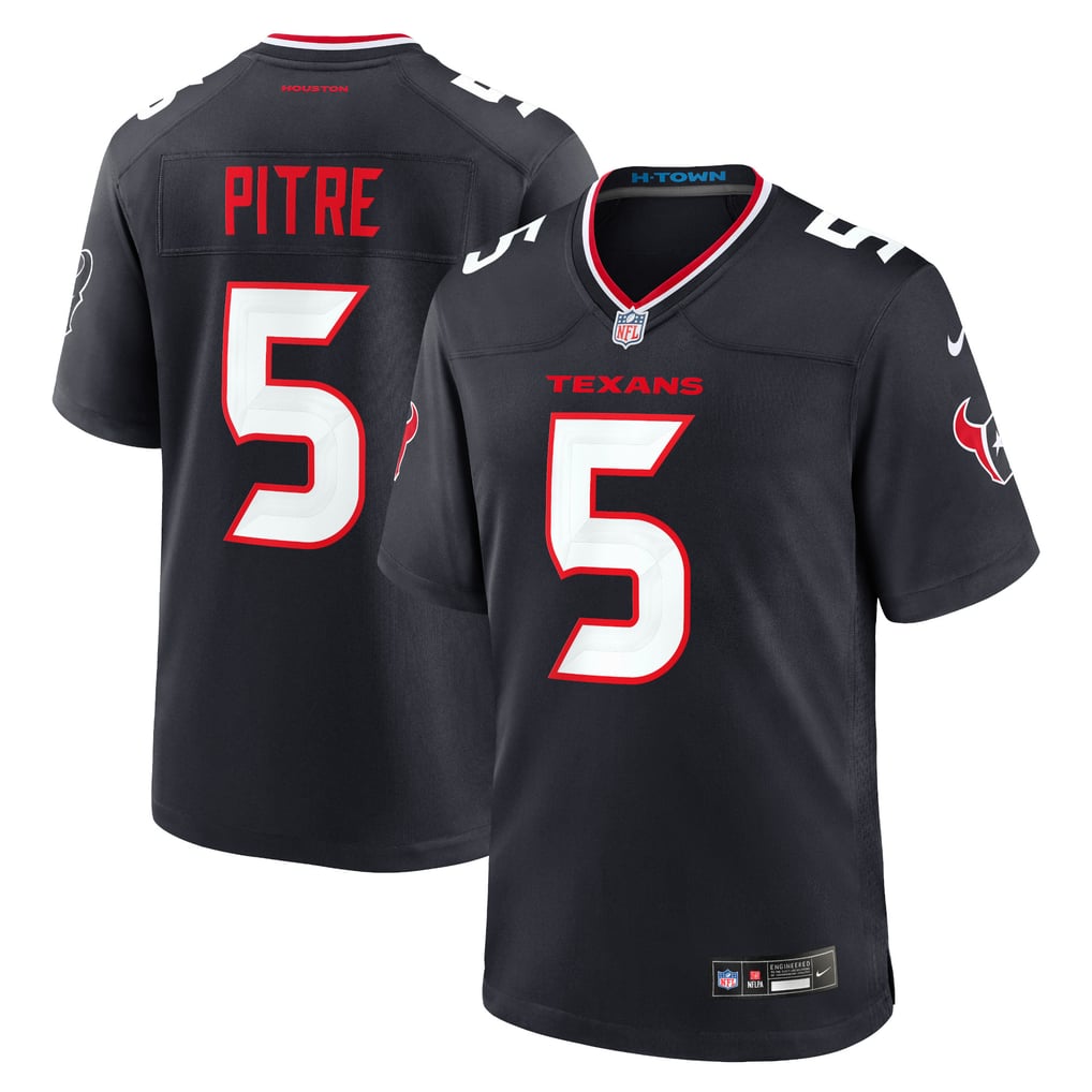 Men's Houston Texans Jalen Pitre Nike Navy Game Jersey - Image 2