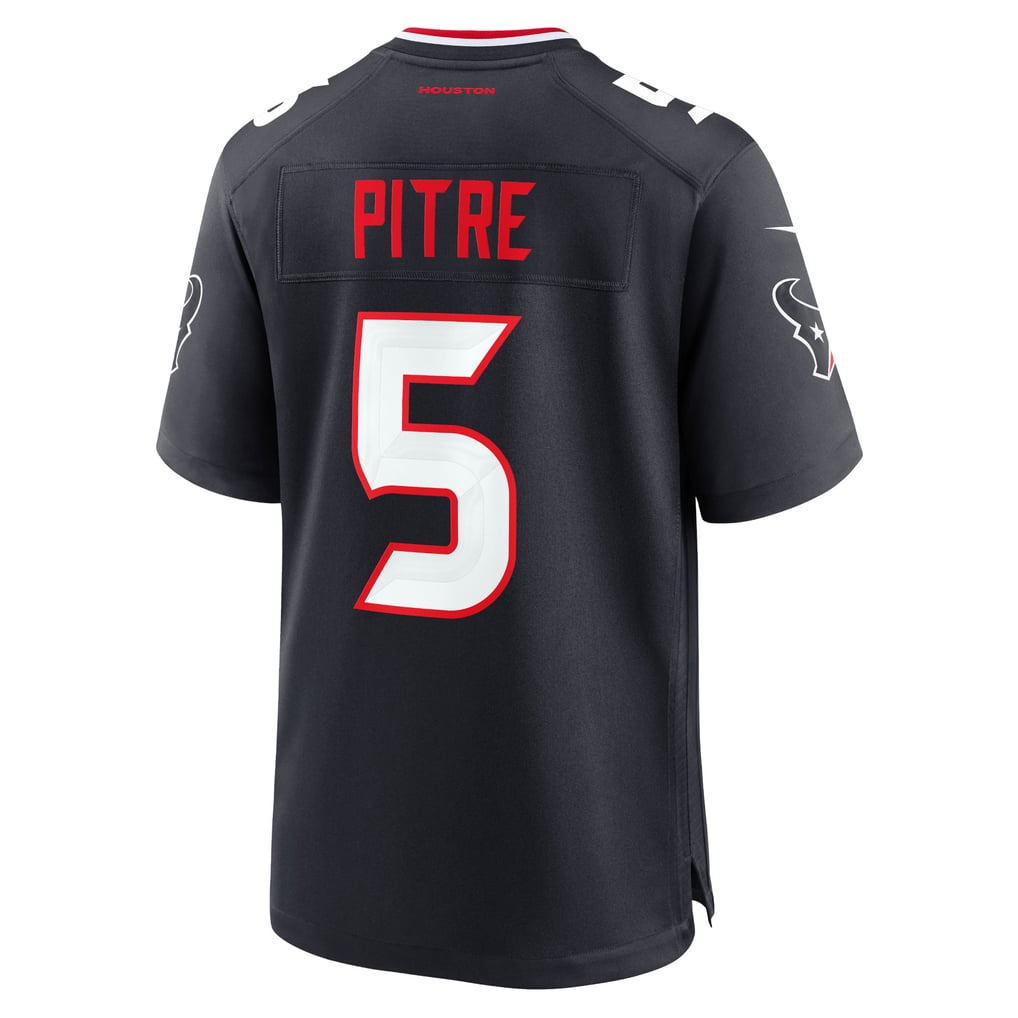 Men's Houston Texans Jalen Pitre Nike Navy Game Jersey - Image 4