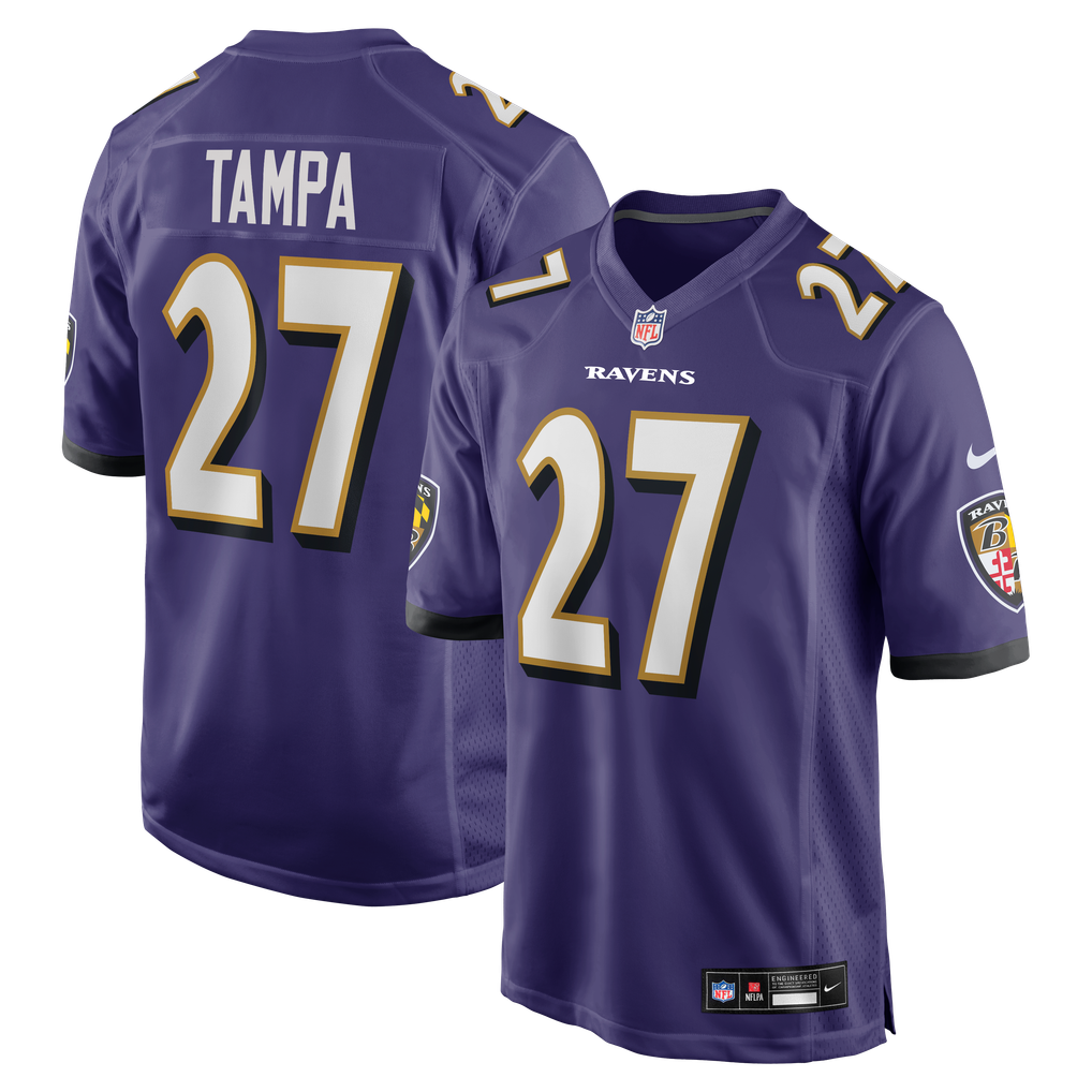 Men's Baltimore Ravens T.J. Tampa Nike Purple Team Game Jersey