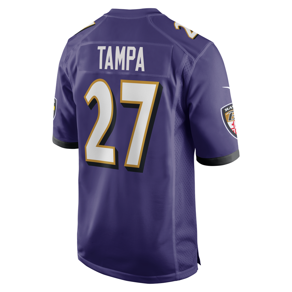 Men's Baltimore Ravens T.J. Tampa Nike Purple Team Game Jersey