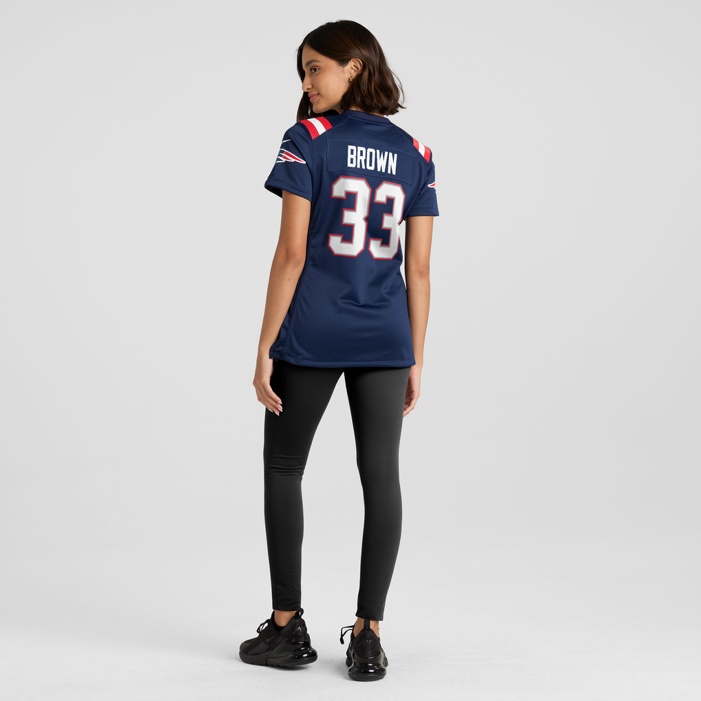 Women's New England Patriots Mike Brown Nike Navy Team Game Jersey - Image 4