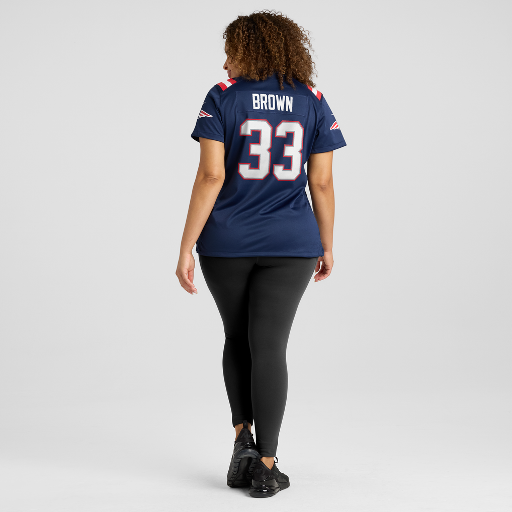 Women's New England Patriots Mike Brown Nike Navy Team Game Jersey - Image 6