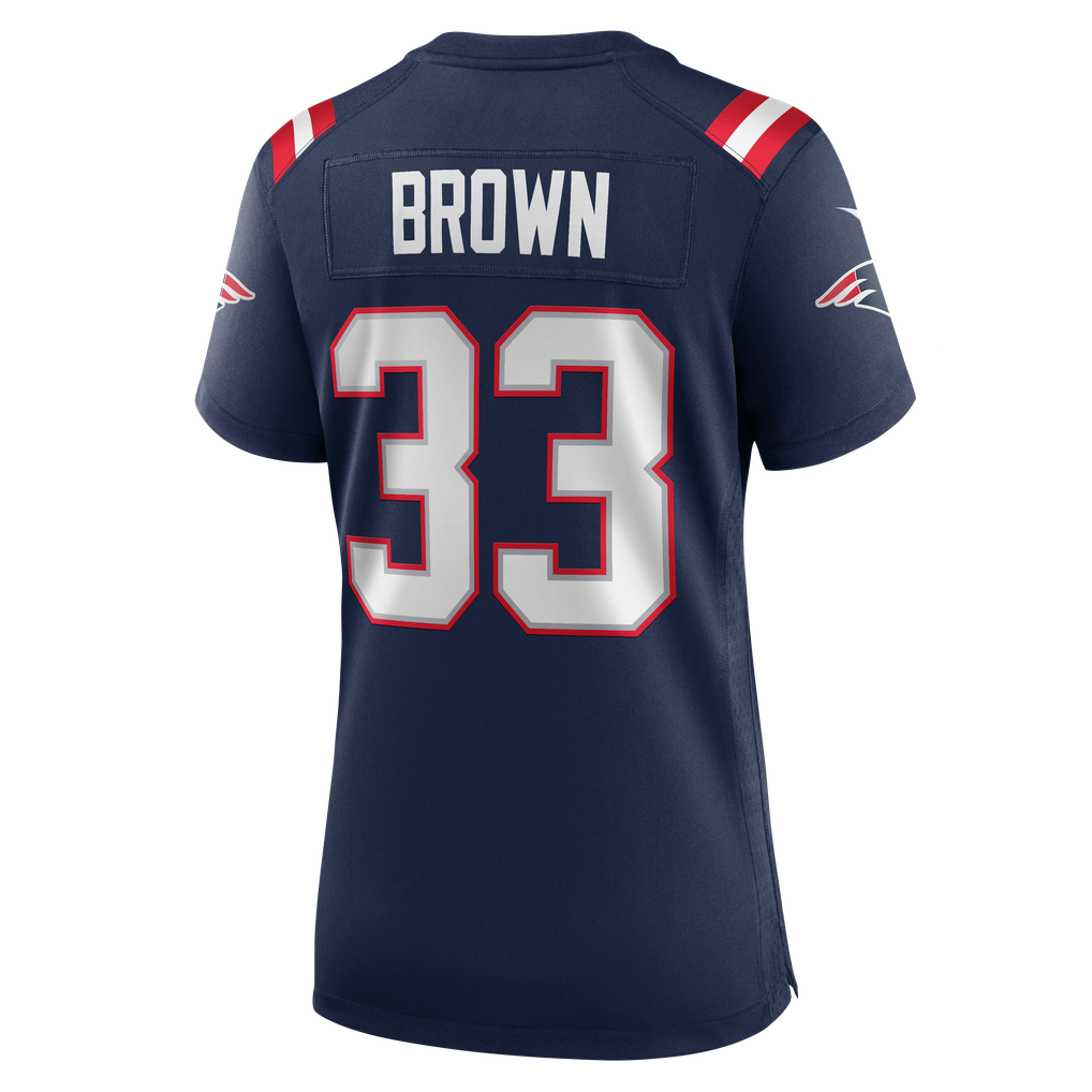 Women's New England Patriots Mike Brown Nike Navy Team Game Jersey - Image 8
