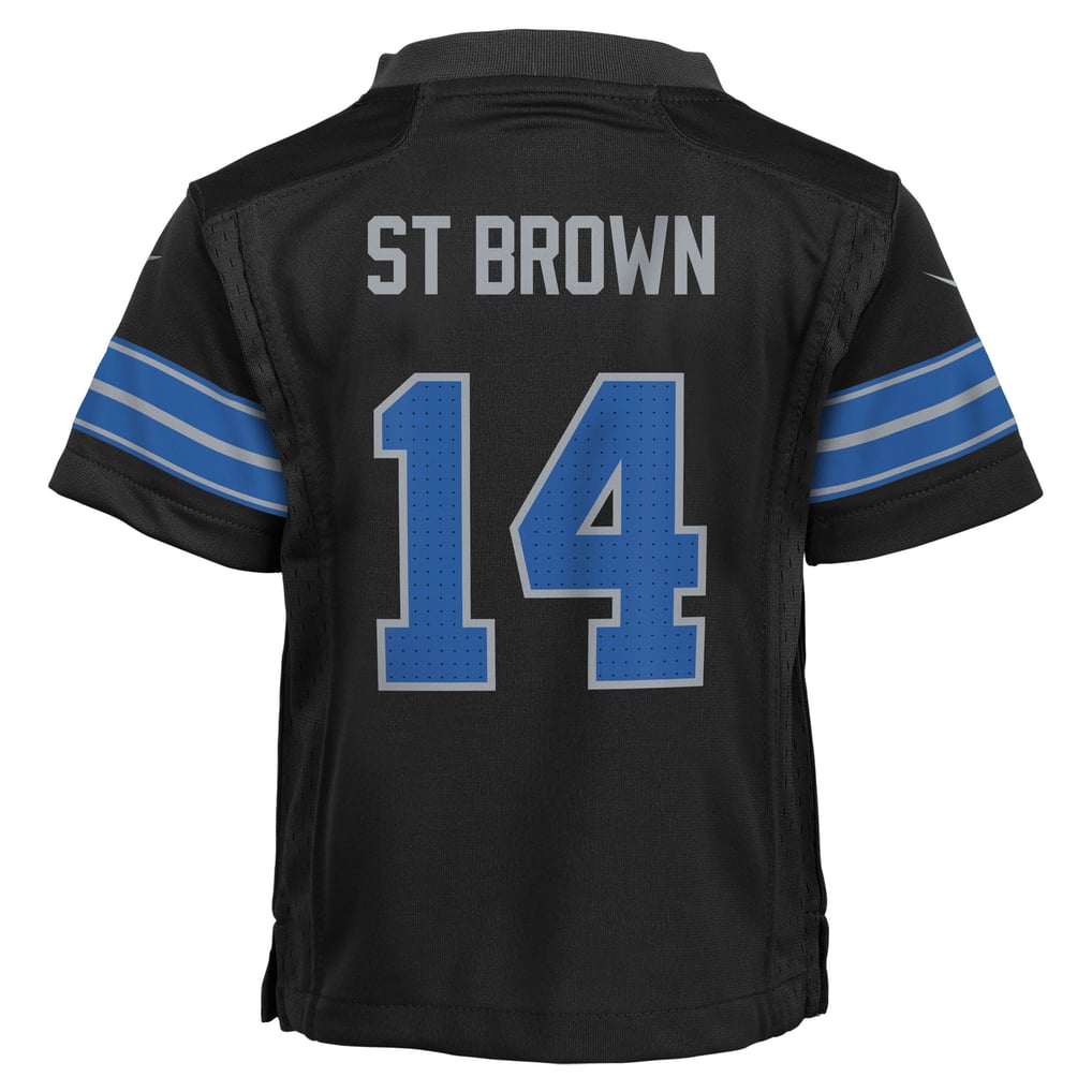 Preschool Detroit Lions Amon-Ra St. Brown Nike Black Alternate Player Game Jersey - Image 4