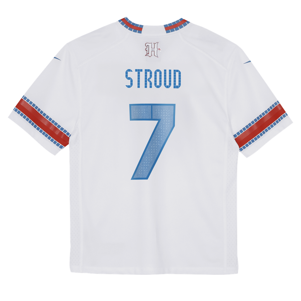 Preschool Houston Texans C.J. Stroud Nike White 2026 Rivalries Collection Game Jersey - Image 4