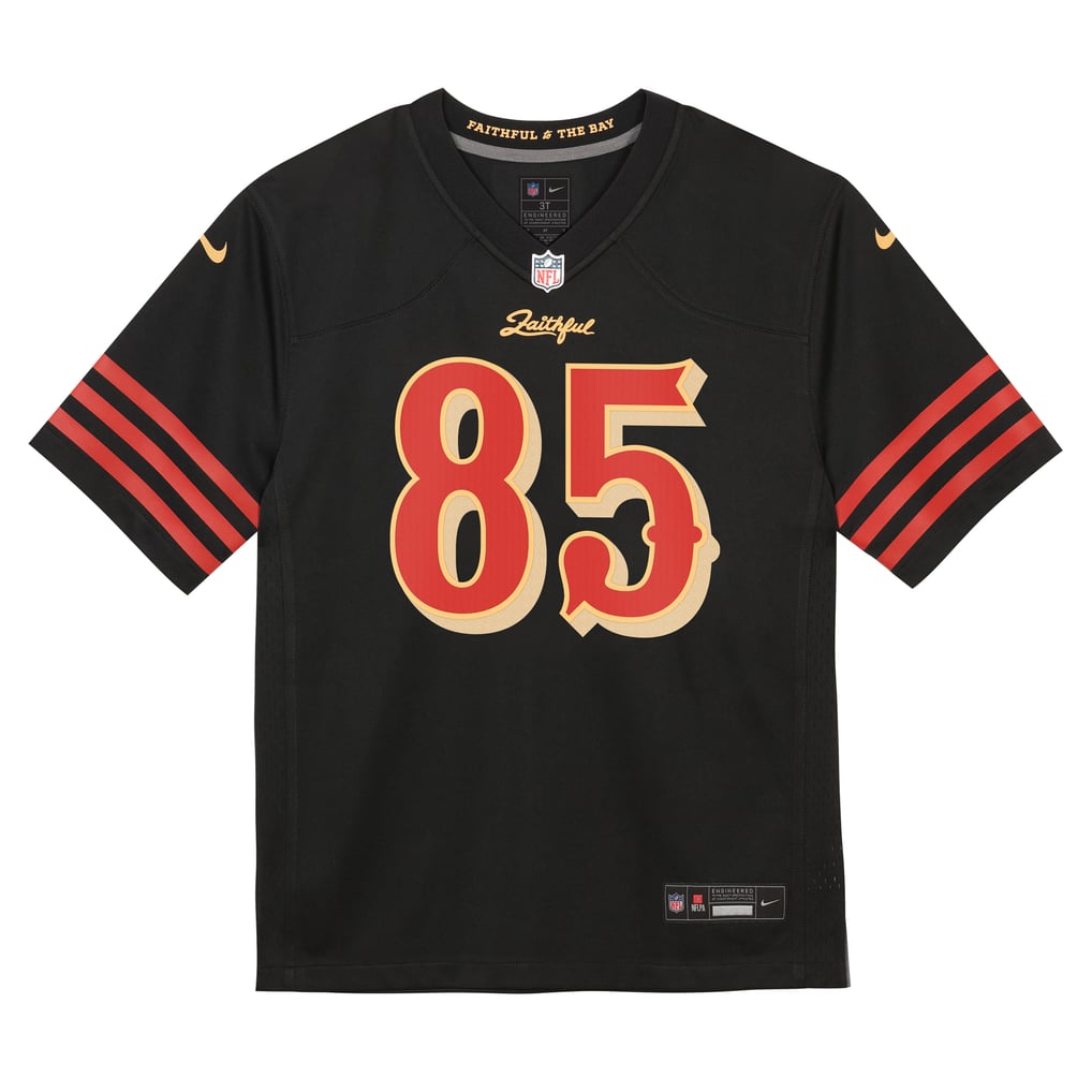 Preschool San Francisco 49ers George Kittle Nike Black 2025 Rivalries Collection Game Jersey - Image 3