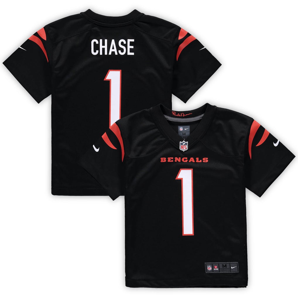 Preschool Cincinnati Bengals Ja'Marr Chase Nike Black Game Jersey - Image 1