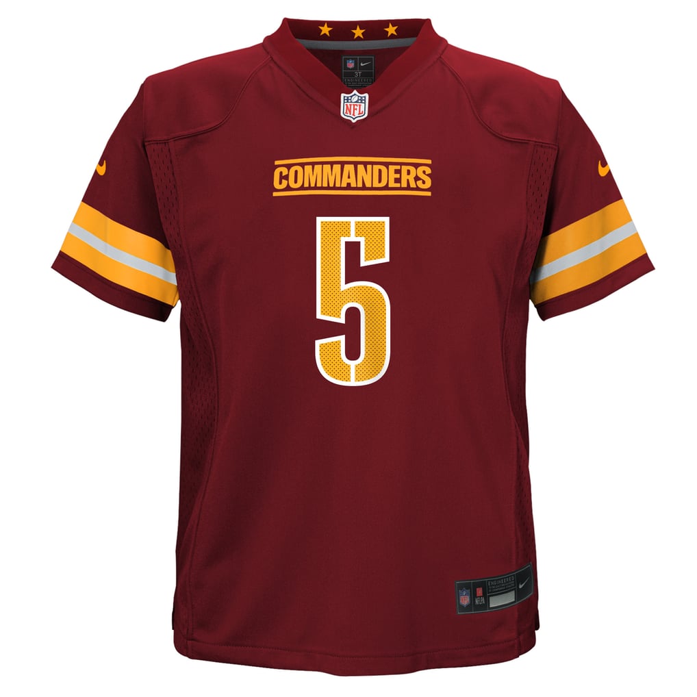 Preschool Washington Commanders Jayden Daniels Nike Burgundy Team Player Game Jersey - Image 3