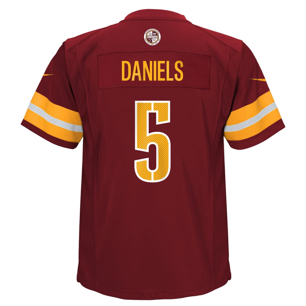 Preschool Washington Commanders Jayden Daniels Nike Burgundy Team Player Game Jersey - Image 4