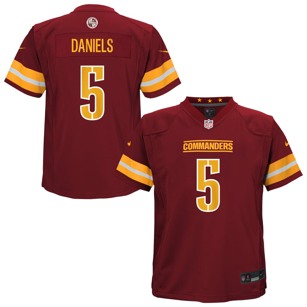 Preschool Washington Commanders Jayden Daniels Nike Burgundy Team Player Game Jersey - Image 1