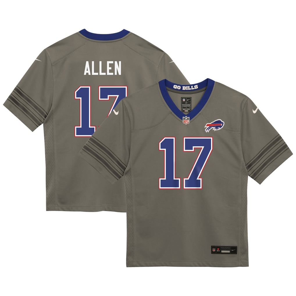 Preschool Buffalo Bills Josh Allen Nike Gray Nickel City Game Jersey - Image 2