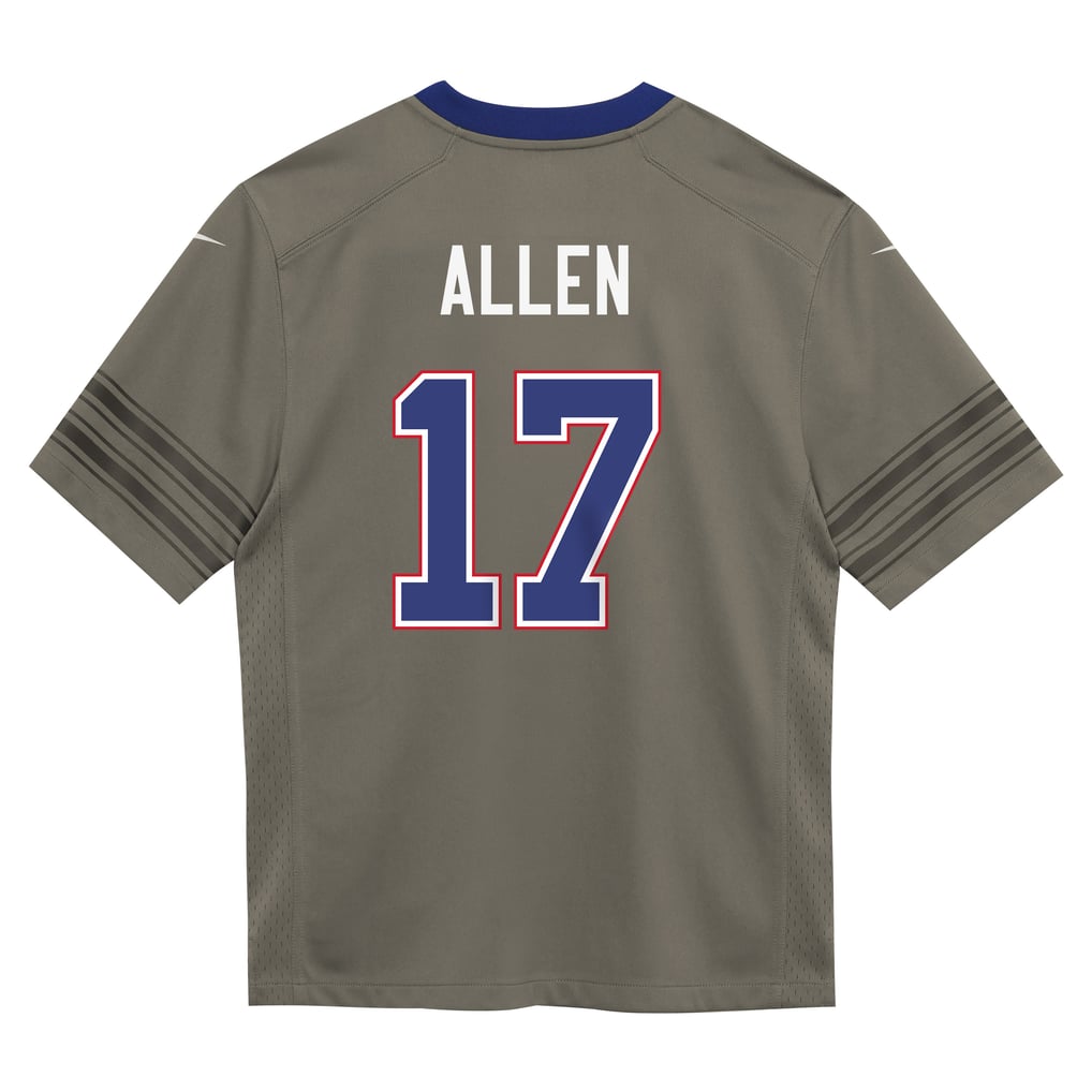 Preschool Buffalo Bills Josh Allen Nike Gray Nickel City Game Jersey - Image 4