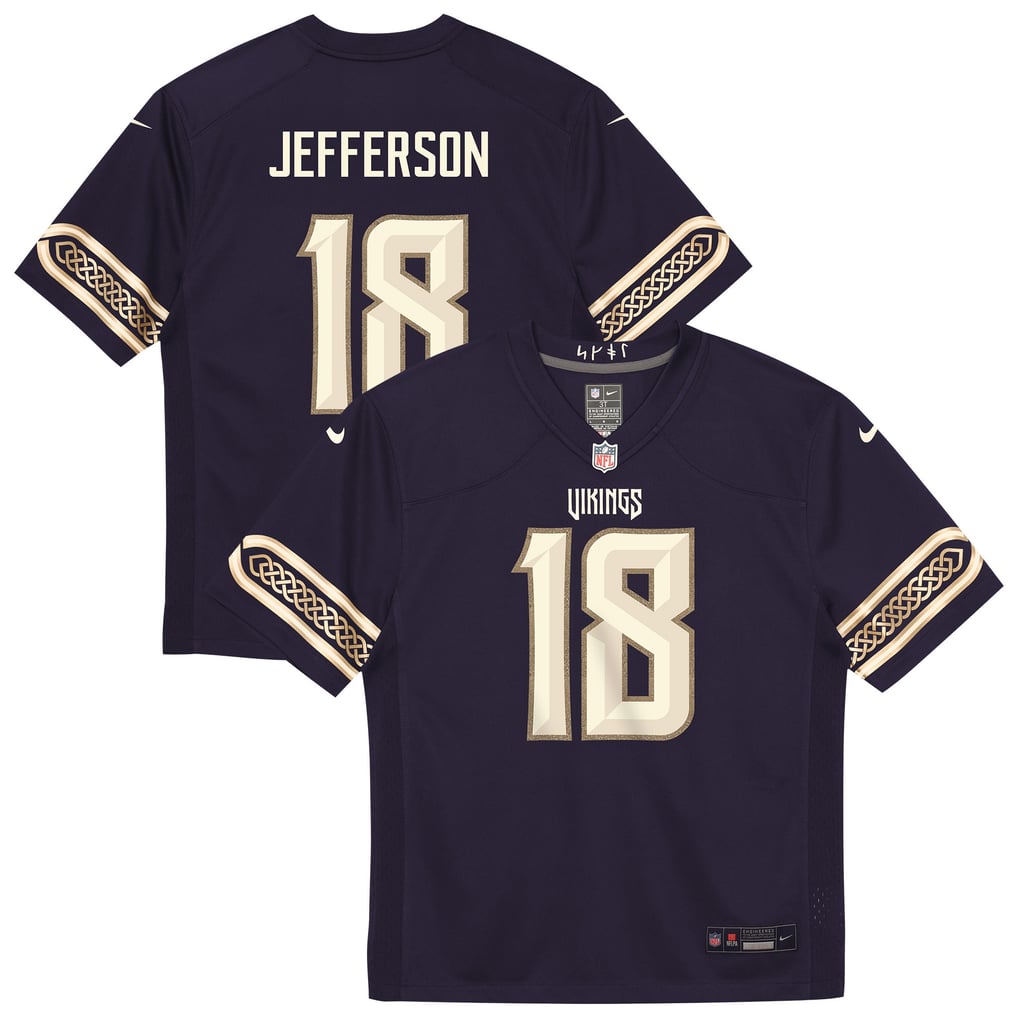 Preschool Minnesota Vikings Justin Jefferson Nike Purple 2026 Rivalries Collection Game Jersey - Image 2