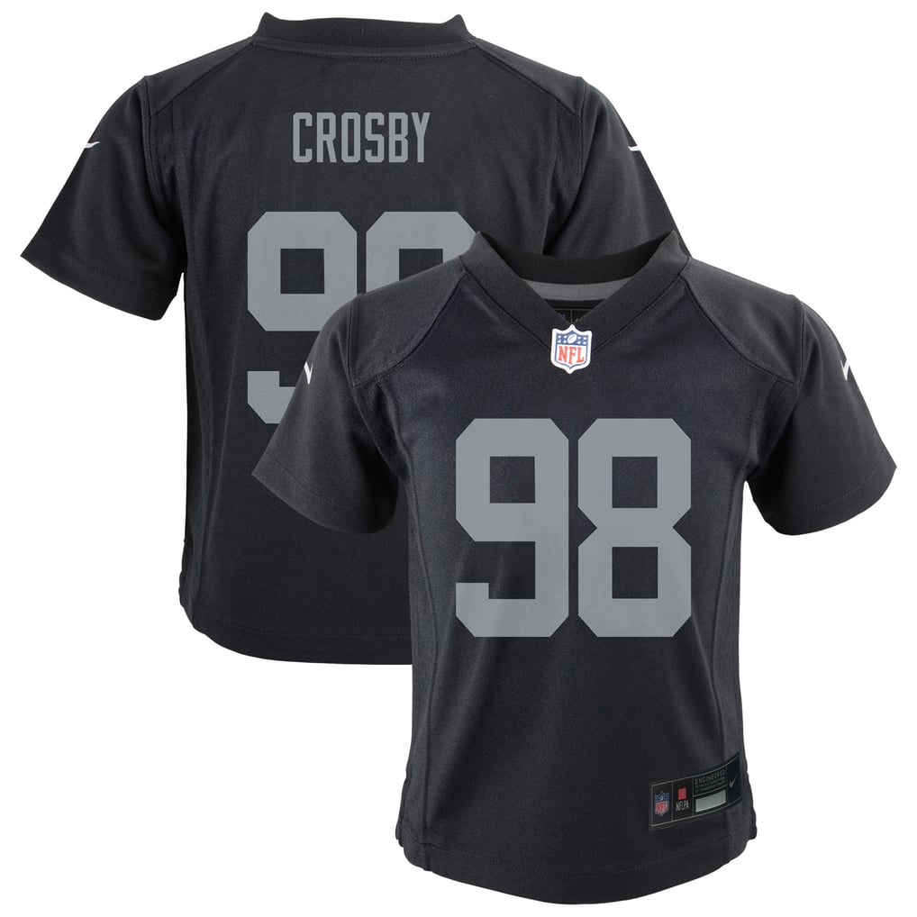 Preschool Las Vegas Raiders Maxx Crosby Nike Black Team Game Jersey - Image 1