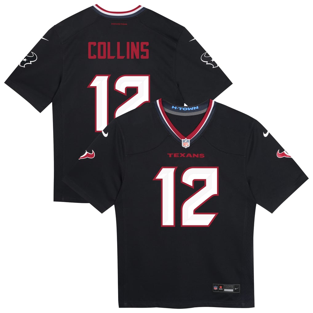 Preschool Houston Texans Nico Collins Nike Navy Team Player Game Jersey - Image 2