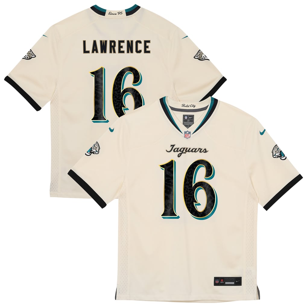 Preschool Jacksonville Jaguars Trevor Lawrence Nike Natural 2026 Rivalries Collection Game Jersey - Image 1