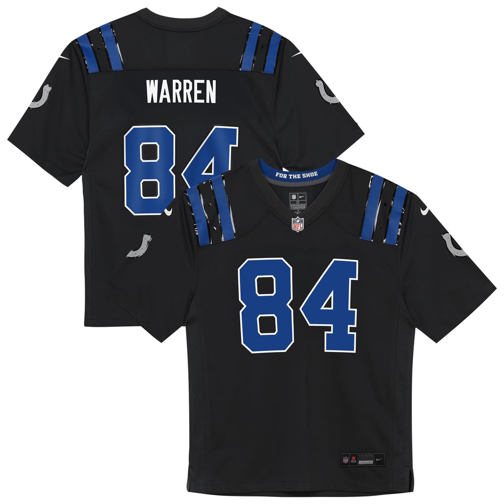 Preschool Indianapolis Colts Tyler Warren Nike Anthracite 2026 Rivalries Collection Game Jersey - Image 1