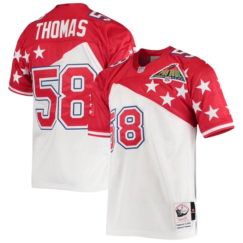 Men's AFC Derrick Thomas Mitchell & Ness White/Red 1995 Pro Bowl Authentic Jersey - Image 2