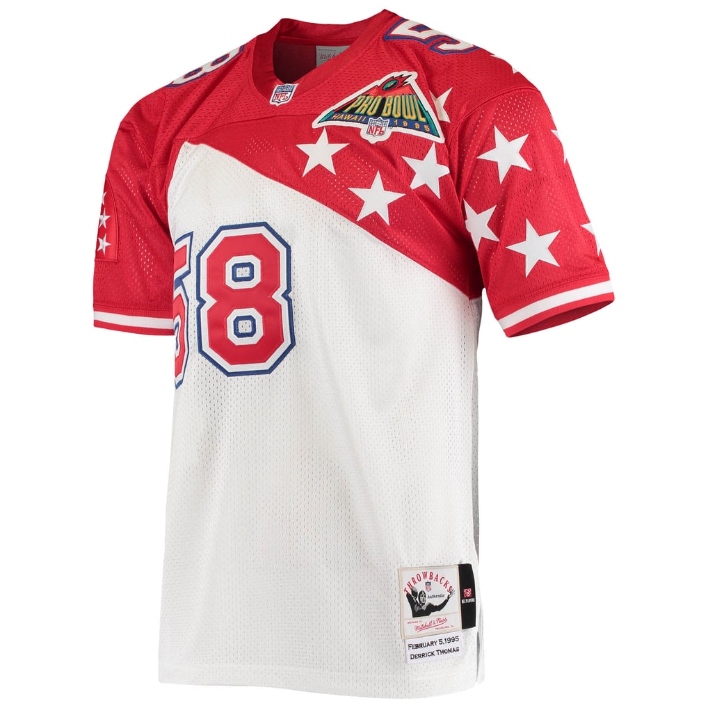 Men's AFC Derrick Thomas Mitchell & Ness White/Red 1995 Pro Bowl Authentic Jersey - Image 3
