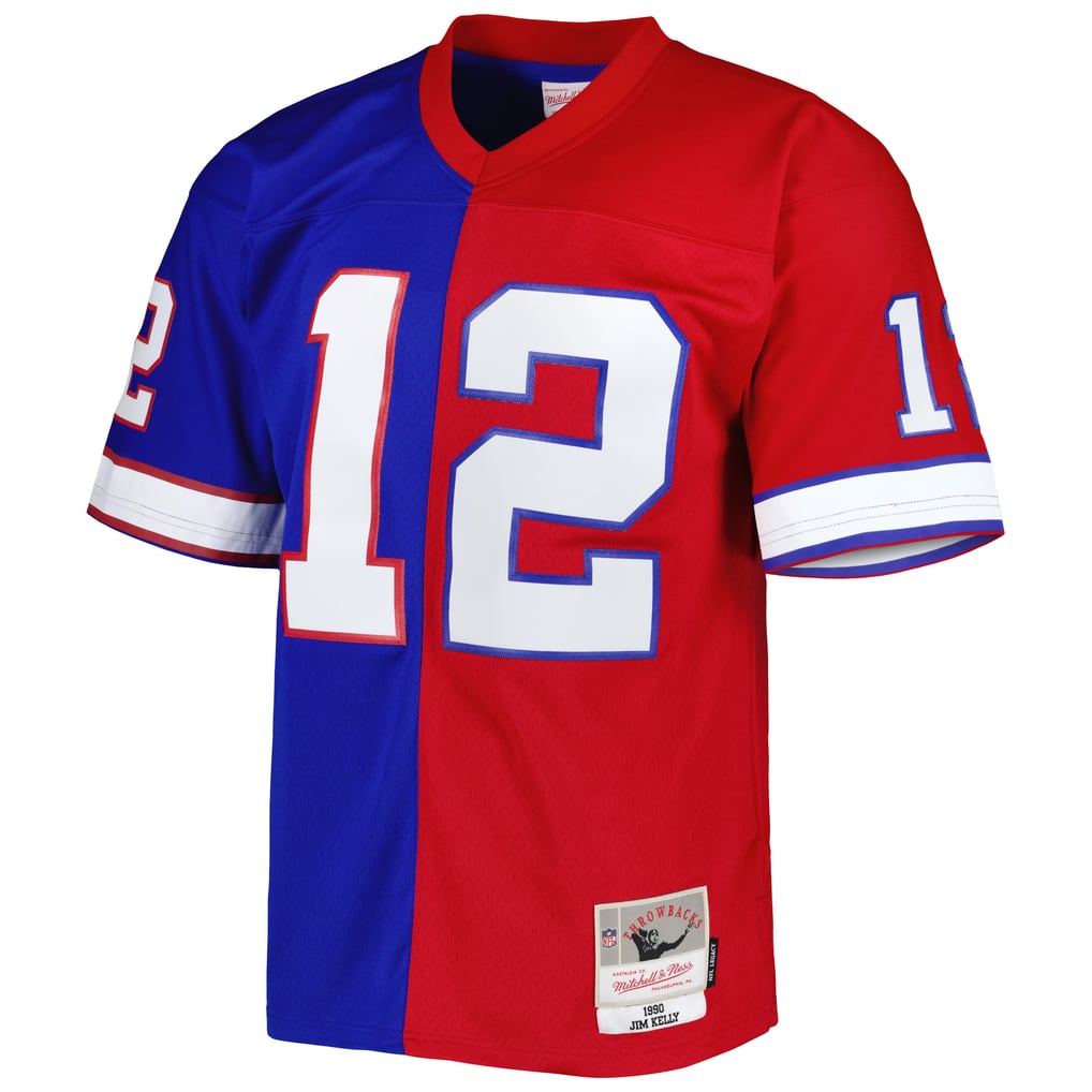 Men's Buffalo Bills Jim Kelly Mitchell & Ness Royal/Red 1990 Split Legacy Replica Jersey - Image 3