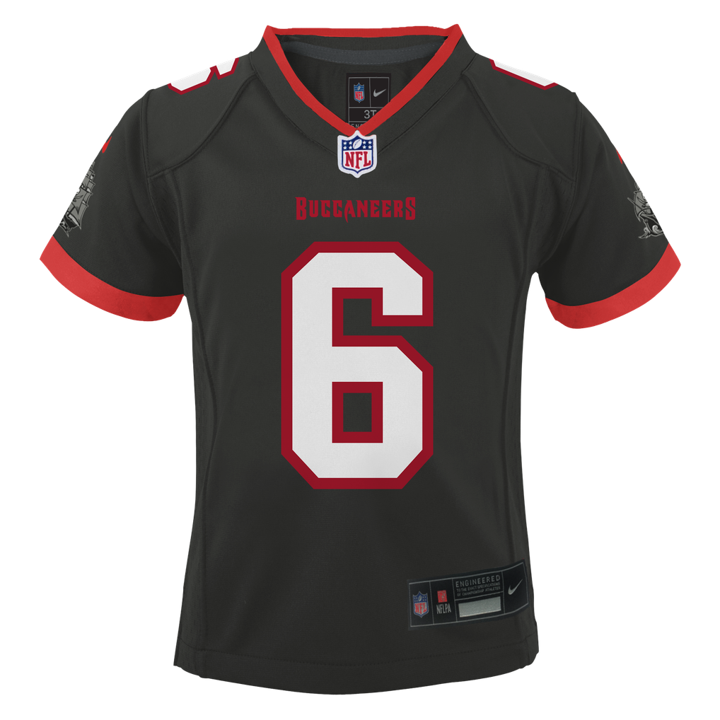 Toddler Tampa Bay Buccaneers Baker Mayfield Nike Pewter Alternate Game Jersey - Image 3