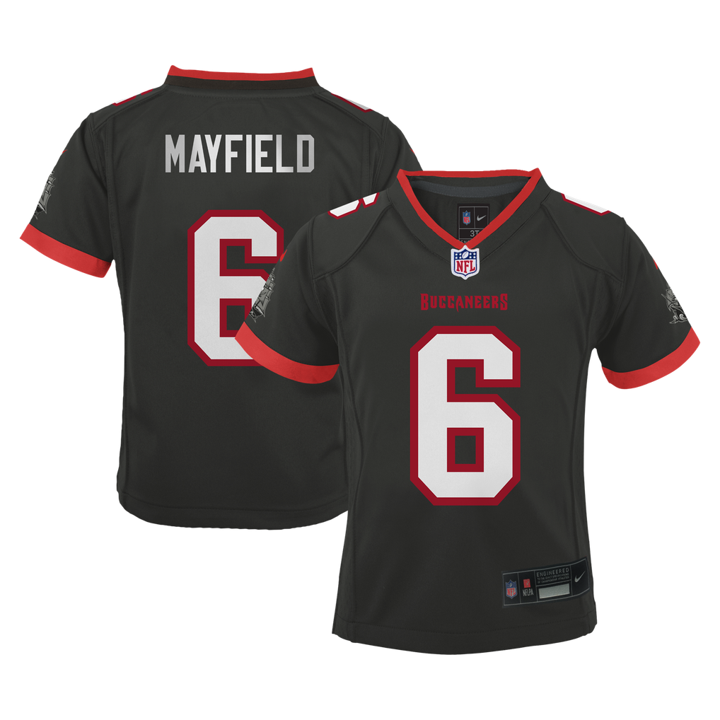 Toddler Tampa Bay Buccaneers Baker Mayfield Nike Pewter Alternate Game Jersey - Image 1