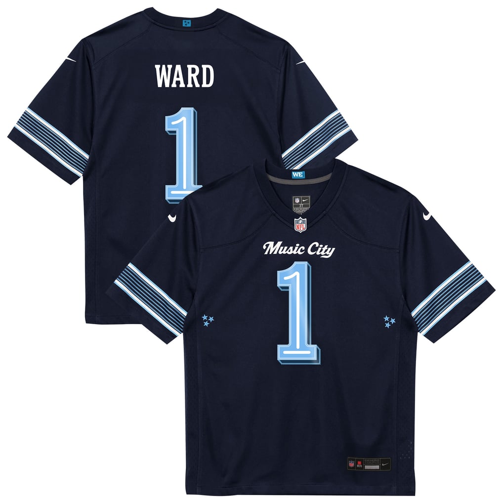Toddler Tennessee Titans Cameron Ward Nike Navy 2026 Rivalries Collection Game Jersey - Image 1